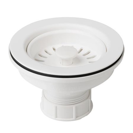 DANIEL KRAUS Kraus PST1-WH Kitchen Sink Basket Strainer; White PST1-WH